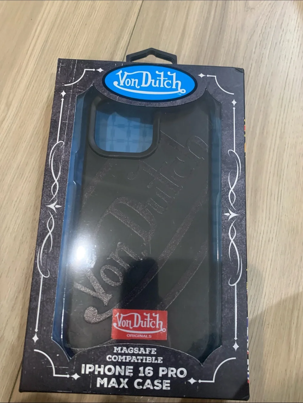 Von Dutch Black iPhone 16 Pro Max MagSafe Case with Red Logo